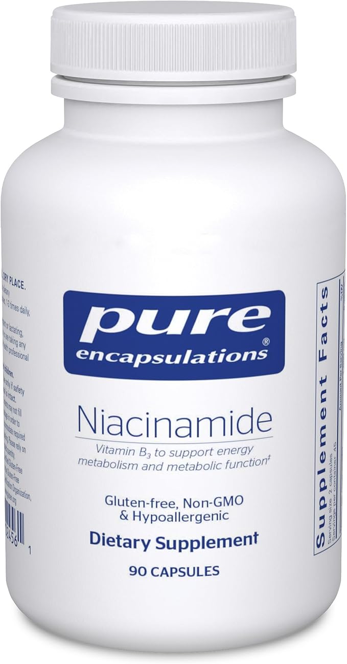 Pure Encapsulations Niacinamide | Vitamin B3 Supplement to Support Energy Metabolism Joint Mobility and Metabolic Function* | 90 Capsules
