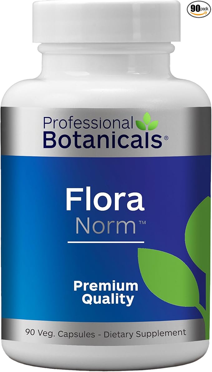 Professional Botanicals Flora Norm - 12-Strain Potent Vegan Probiotic Mix (10 Billion CFU/gm.) Supports Digestive and Immune Health 90 Vegetarian Capsules