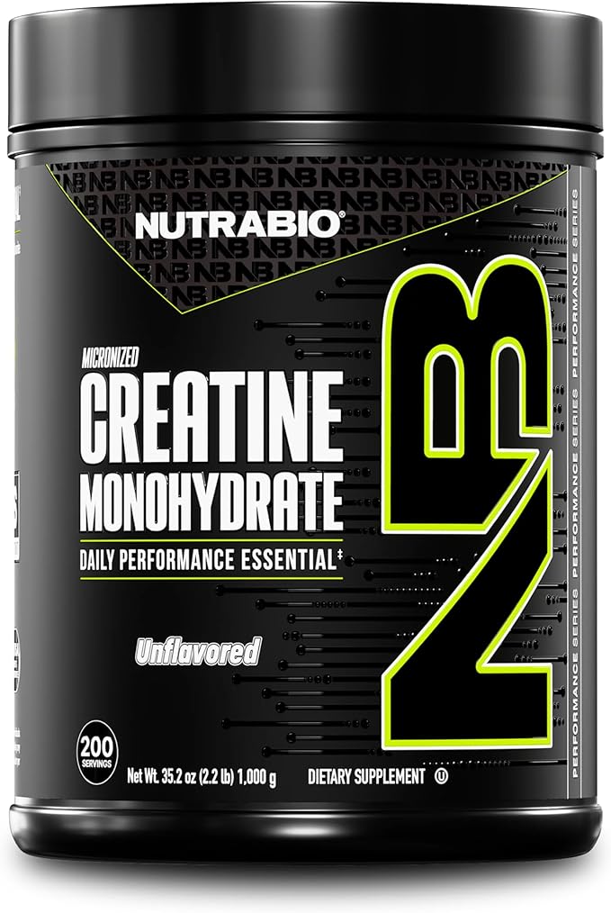 NutraBio Pure Micronized Creatine Monohydrate Powder Supplement Unflavored (1000 g) - Supports Bulk Muscle Energy Recovery and Strength - HPLC Tested Creatine Powder Supplement for Men and Women