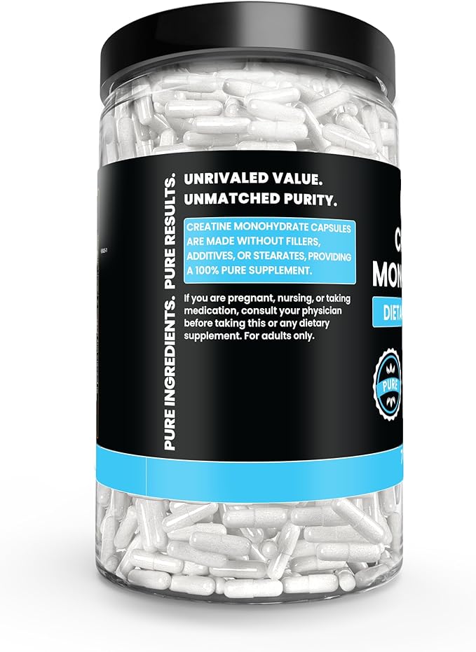 Pure Original Ingredients Creatine Monohydrate (730 Capsules) No Magnesium Or Rice Fillers Always Pure Lab Verified