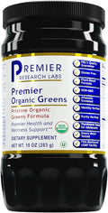 Premier Research Labs Premier Organic Greens - Super Greens Powder Greens Superfood Powder for Drinks Green Juice Nutrition Support Supergreens for Men &amp Women Spinach Alfalfa Chlorella - 1