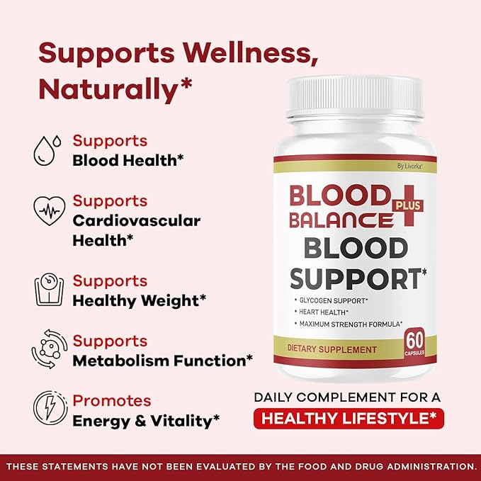(2 Pack) BloodBalance Plus Capsules - Official BloodBalance Plus Support Supplement Premium Pills All Natural Advanced Formula Multivitamin for Overall Health &amp Wellness 120 Capsules for 2 Months