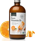 Natural Force Pure Vitamin D – Liquid D3 &amp K2 with Coconut MCT –1000 IU Immunity &amp Nutrient Absorption Booster- Vegan - Orange Cream 16 fl oz