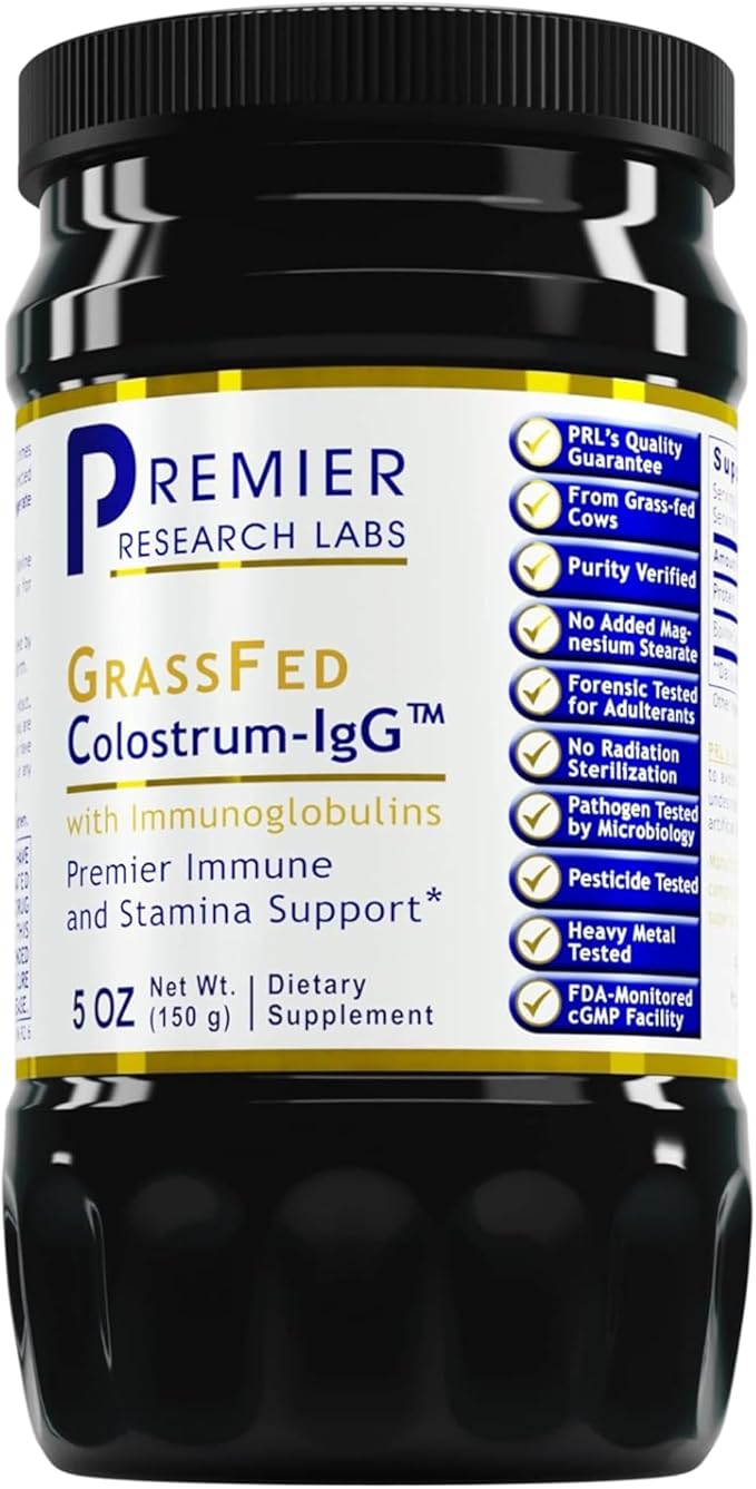 Premier Research Labs Colostrum-IgG Powder - Colostrum Supplement Bovine Colostrum for Humans Cow Colostrum for Immune Health Superfood with Lactoferrin Amino Acids Nucleotides - 5 oz (150 g)
