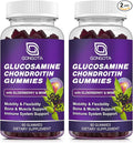 Glucosamine Chondroitin Gummies - 2- Pack Extra Strength 1500mg Glucosamine with MSM &amp Elderberry Flexibility Support Best Cartilage &amp Immune Support Supplement for Men and Women - 120 coun