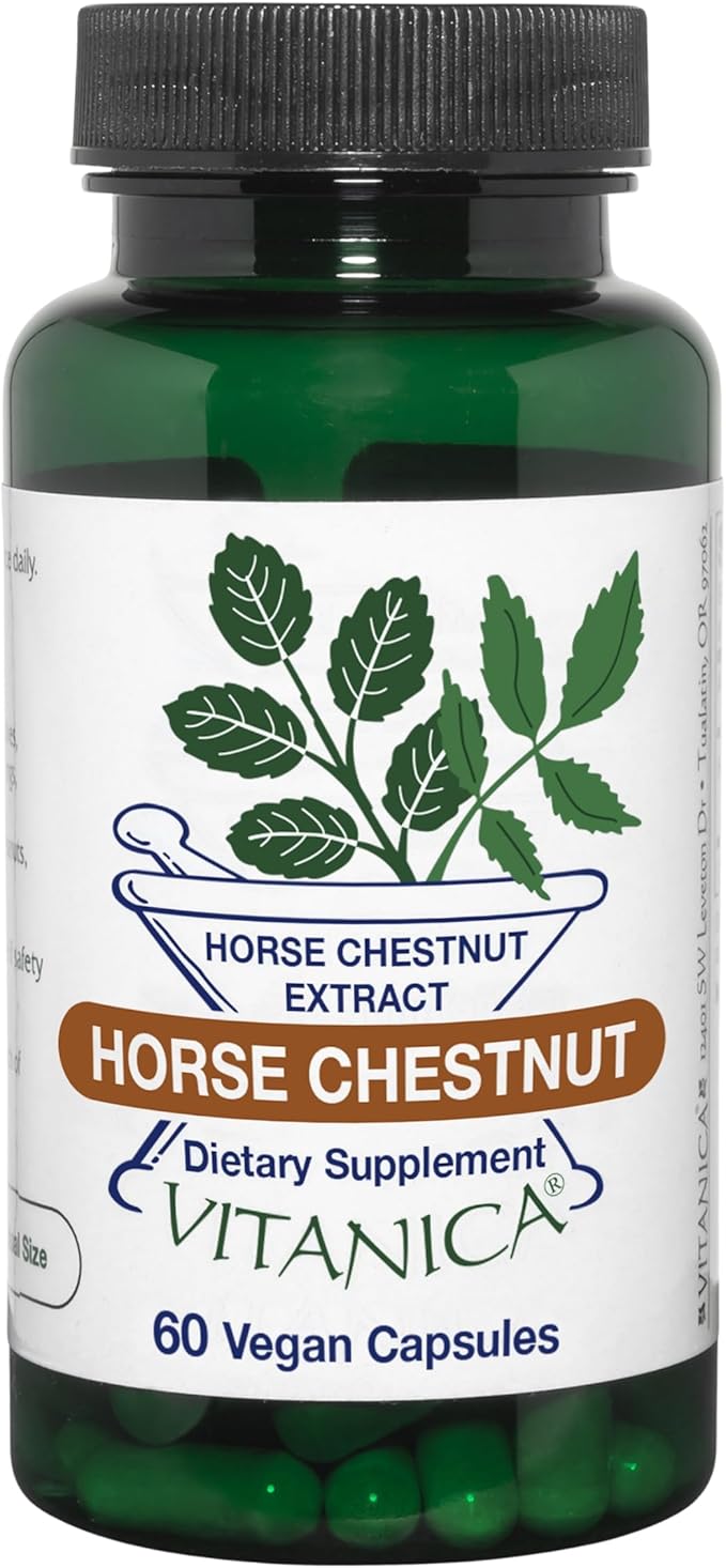 Vitanica Horse Chestnut Promotes Vein and Capillary Strength &amp Circulation Vegan/Vegetarian 60 Capsules