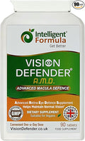 Vision Defender AMD AREDS2 Eye Vitamins – Exact AREDS 2 Formula with Lutein &amp Zeaxanthin Vitamins C &amp E Zinc 25 mg &amp Copper – Once Daily Vegan Eye Health Supplement 90 Tablets