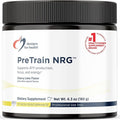 Designs for Health PreTrain NRG Drink Mix - Pre-Workout Powder with Creatine + Green Coffee - Supports Focus Power + Mental Energy in Athletes - None-GMO Cherry Lime Flavor (20 Servings / 180g)