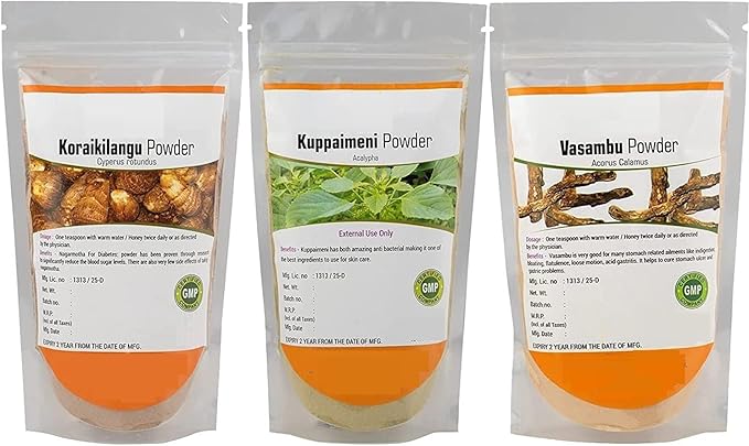 SH Kuppaimeni Pow*der(200G) Koraikilangu Pow*der (200g) &amp Vasambu Pow*der(200G)