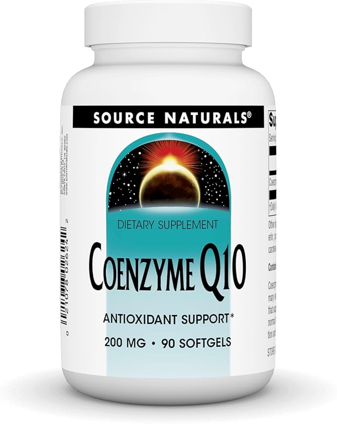 Source Naturals Coenzyme Q10 Antioxidant Support* for Heart Brain Immunity &amp Liver Support 200 mg - 90 Softgels
