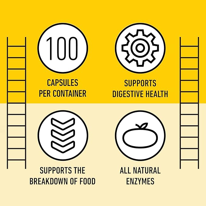 Complete Natural Products Digestive Enzyme Capsules 550mg 100ct | Plant-Based Formula Organic Capsule Shell Supports Digestive Balance &amp Nutrient Absorption