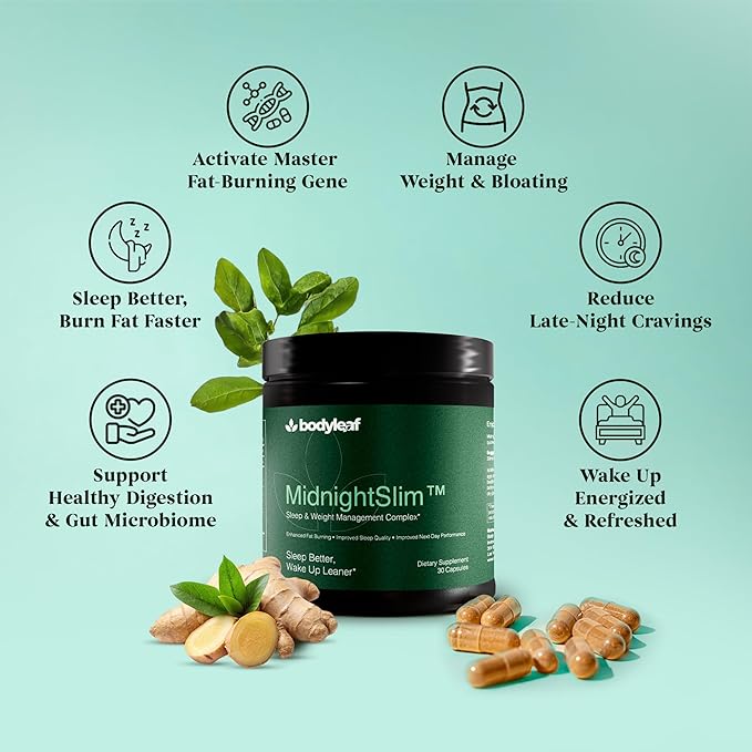 MidnightSlim™ | Advanced Nighttime Weight Management | Maximum Strength Metabolism Support Digestive Health Peaceful Sleep | Premium Probiotic Complex | 30 Capsules