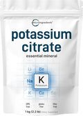 US Origin Potassium Citrate Powder 1 KG (35 Ounce) | Essential Hydration Electrolyte Supplement | Vegan Friendly