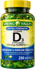 KP+ Vitamin D3 125 mcg (5000 IU) | Bone &amp Immune Health | Gluten Free | 250 Softgels | Pack of 1