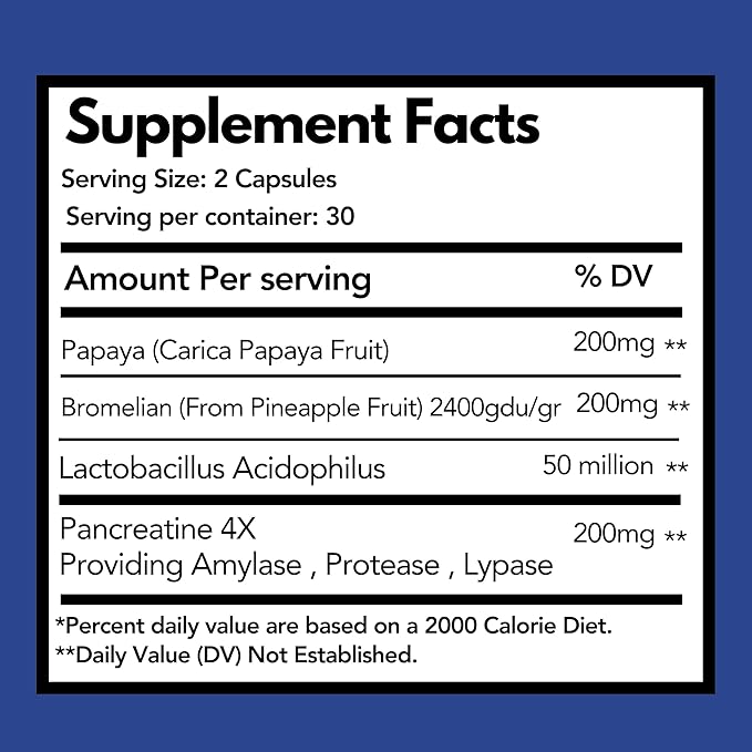 Arymar Pancrazyne Probiotics Digestive Enzymes with Amylase Protease Lipase &amp Lactobacillus Gut Health &amp Digestive Support Supplement 60 Capsules 3 Pack