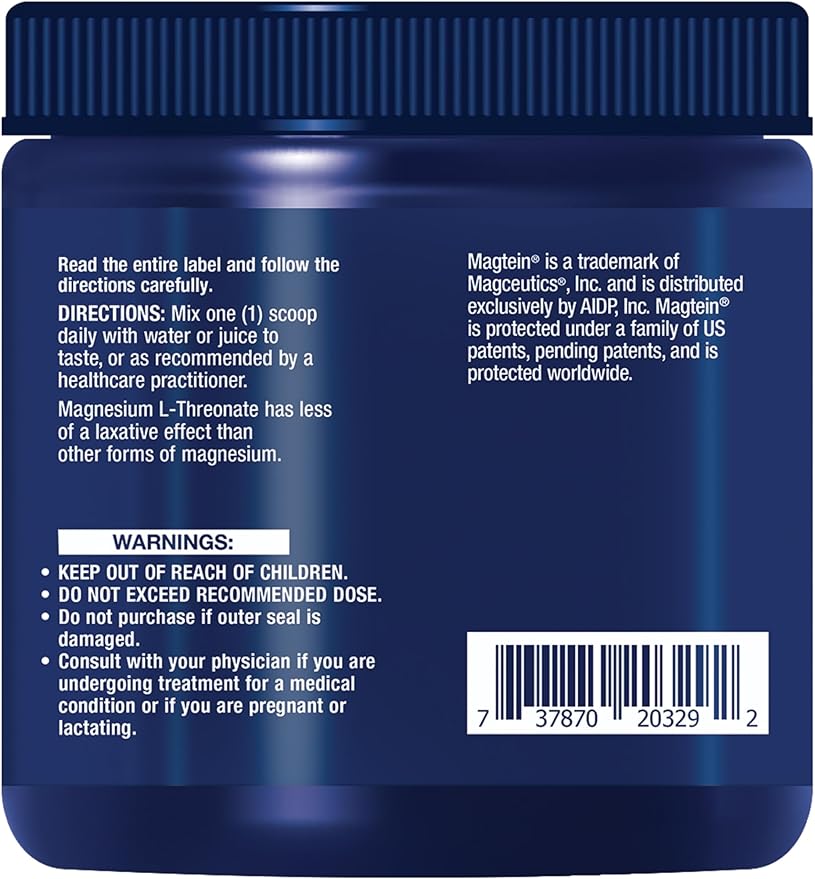 Life Extension Neuro-Mag Magnesium L-Threonate Powder (Tropical Punch) - Ultra-Absorbable Magnesium - Supports Memory Focus Cognitive Function &amp Mood - Gluten free Non-GMO Vegetarian (30 Servi