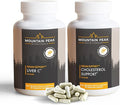 Mountain Peak Nutritionals Liver C &amp Cholesterol Support Bundle - Liver Health &amp Heart Support with Siliphos Mushrooms Artichoke Extract CoQ10 &amp Red Yeast Rice - Hypoallergenic Suppleme