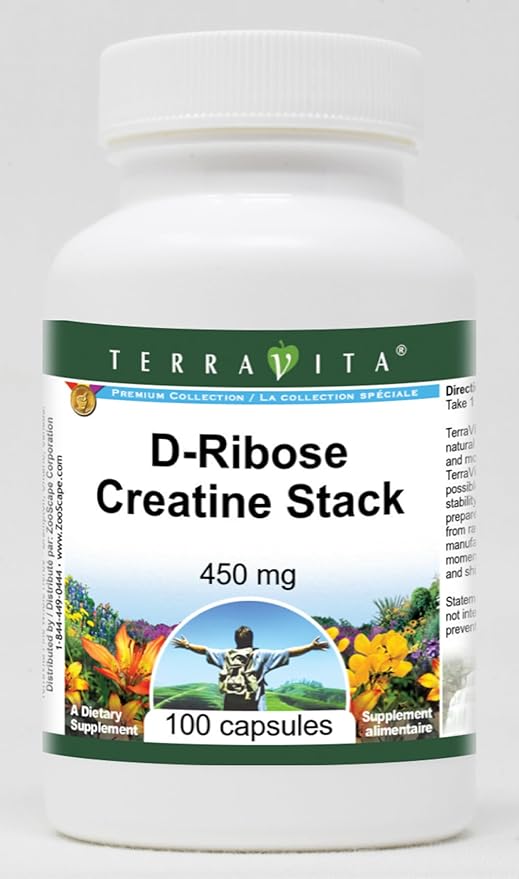 D-Ribose Creatine Stack - 450 mg (100 Capsules ZIN: 513915)