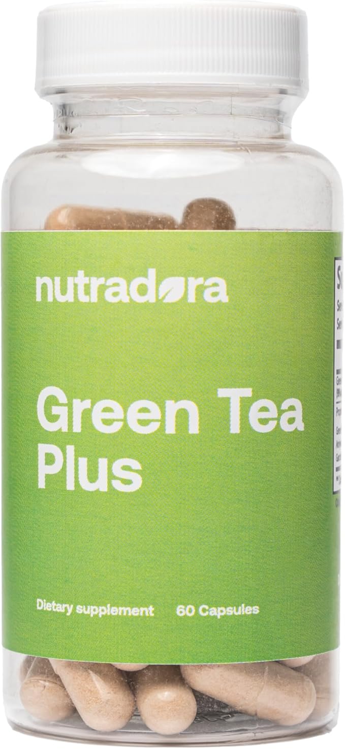 Green Tea Extract Capsules with EGCG and Green Coffee Bean Extract - Organic Herbal Supplement with Digestion Support for Women and Men Vegan 60 Pills