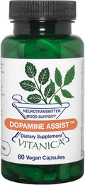 Vitanica Dopamine Assist Dr Formulated Dopamine Supplement L-Tyrosine Mucuna Pruriens Neurotransmitter Mood Support Vitamin B6 Folate Green Tea Extract Quercetin Vegan 60 Capsules