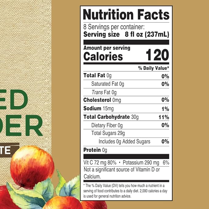 Langer Farms Unfiltered 100% Apple CiderNot from Concentrate 64 Fl Oz (Pack of 8)