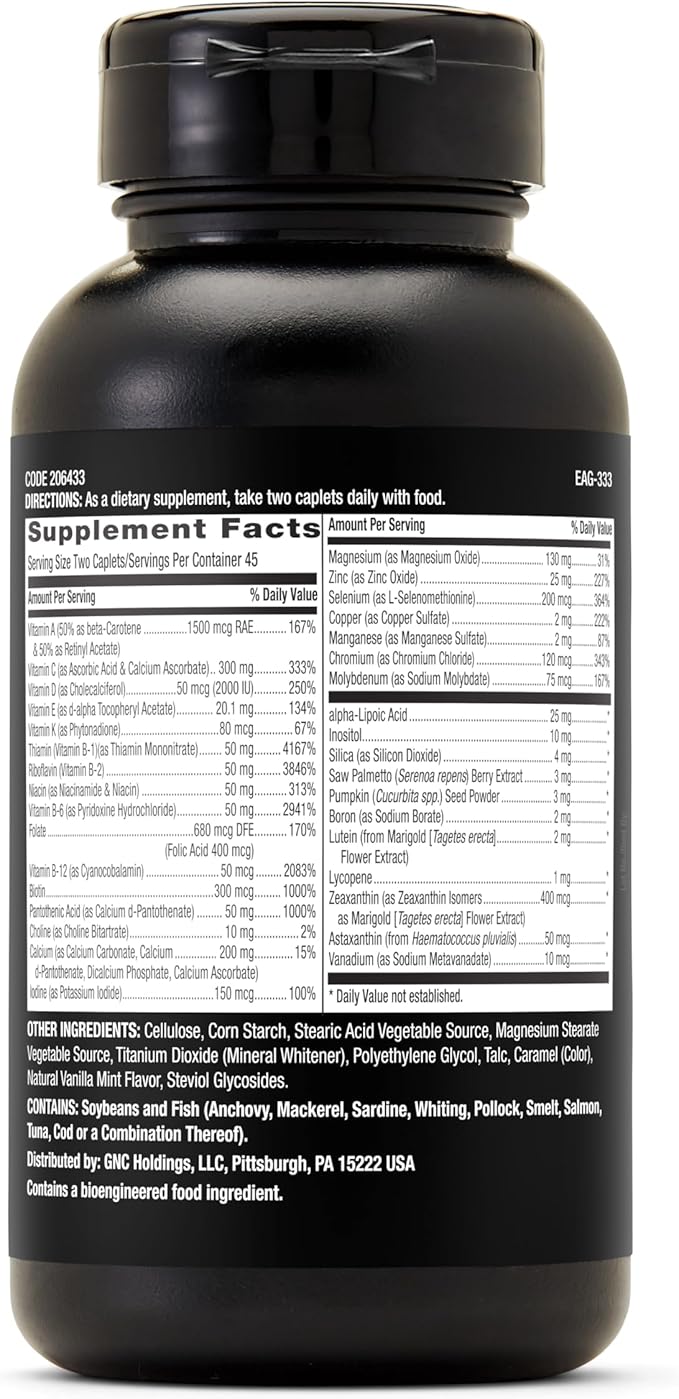 GNC Mega Men Multivitamin Caplets Clinically Proven to Feel Better Immune Support Energy Support B Vitamins Vitamin D-3 Timed Release 90 Caplets