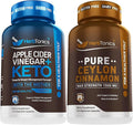Herbtonics Apple Cider Vinegar Capsules Plus Keto BHB | Fat Burner &amp Weight Loss Supplement for Women &amp Men - Premium Ceylon Cinnamon Capsules - Effective Cinnamon Pills for Enhanced Well-Bein