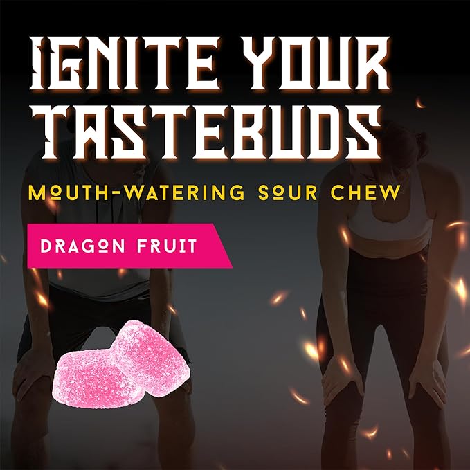 After Burn Creatine Monohydrate Chews - BCAAs &amp L-Glutamine - Gummies - Pre/Post Workout Recovery for Men &amp Women - Strength Energy Endurance - Muscle Growth - Immune Function