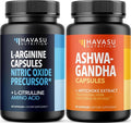 HAVASU NUTRITION High Strength Ashwagandha Supplement Capsules (45 Servings) &amp L Arginine L Citrulline Supplement (30 Servings)