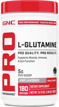 GNC Pro Performance L-Glutamine 5000mg Amino Acid Supplement Powder Supports Muscle Recovery Function Immune System Plays Key Role in Protein Synthesis Unflavored 181 Servings
