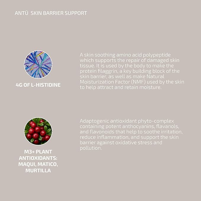 Codex Labs ANTÜ Skin Barrier Repair Supplement – Oral Sachets for Eczema Rosacea &amp Psoriasis – Clinically Proven Vegan Dermatologist-Tested – Strawberry Lemonade Flavor – 30-Day Supply