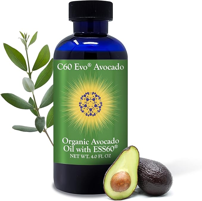 Organic Avocado Oil 100% Pure ESS60 (.6 mg/mL) Supports Joint Health Flexibility Energy Immunity Sleep (4 oz)