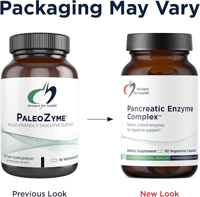 Designs for Health Pancreatic Enzymes Complex - Digestive Enzymes + Bromelain Supplement - Support Digestion + Gut Health - Delayed Release Capsule with Pancreatic Enzyme Ox Bile (90 Capsules)