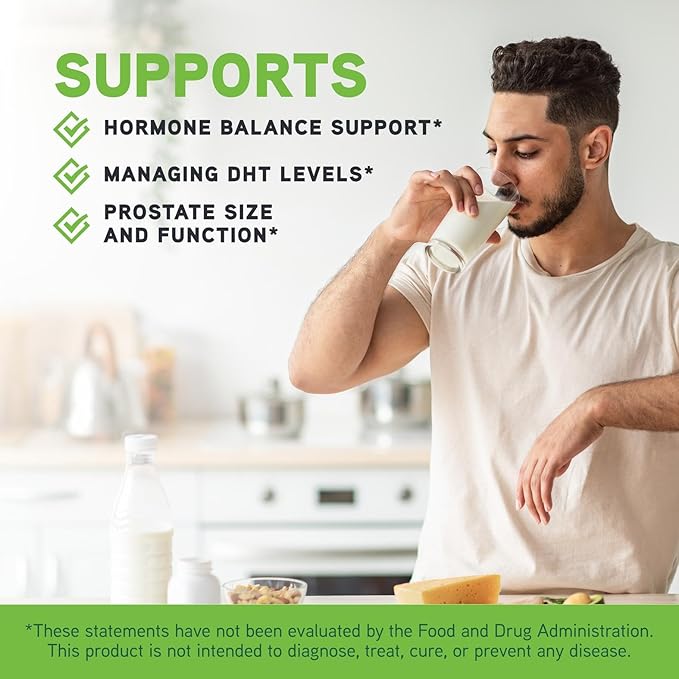 DAVINCI Labs Prostate Health - Helps to Support Prostate Urinary &amp Men's Health with Saw Palmetto Zinc Green Tea Extract &amp More* - 60 Vegetarian Capsules (30 Servings)