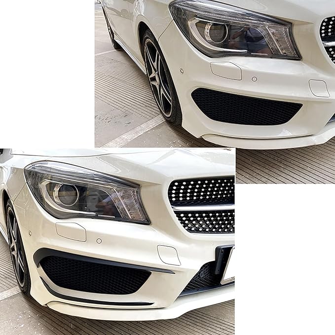 Compatible with Benz CLA-Class C117 CLA200 260 CLA45 AMG 2013-2015 Front Bumper Side Air Knife Spoiler Canard Splitter Car Fog Light Trim Exterior Decoration