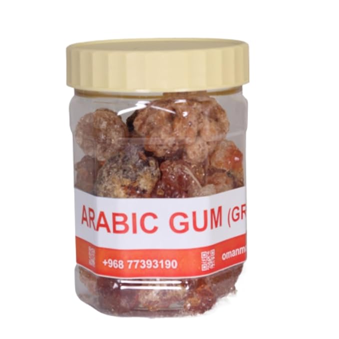 Pure Gum Arabic 100% Natural Dietary Fiber Supports Gut Health Digestion Immune Health Metabolism Boost - Ideal for Weight Management &amp Cholesterol Control Natural Purity Grade 2 (Red) - 200 Gr