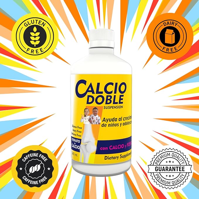 Calcio Doble con Calcio y Fósforo para Niños y Jóvenes 11.5 fl oz