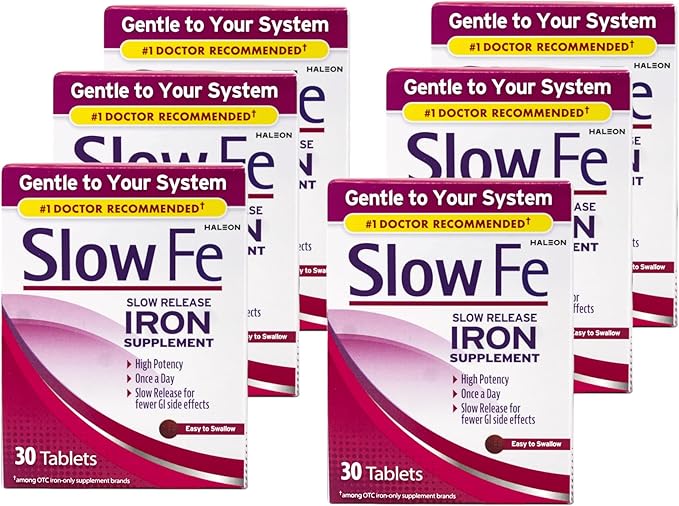 Slow Fe Slow Release Iron Tablets 30 ea (Pack of 6)