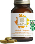 PURE SYNERGY Choline Complex | Vegan Choline Supplement Made with Organic Whole Foods | Non-GMO Bioavailable Complex | for Pregnancy Brain and Liver Health (60 Tablets)
