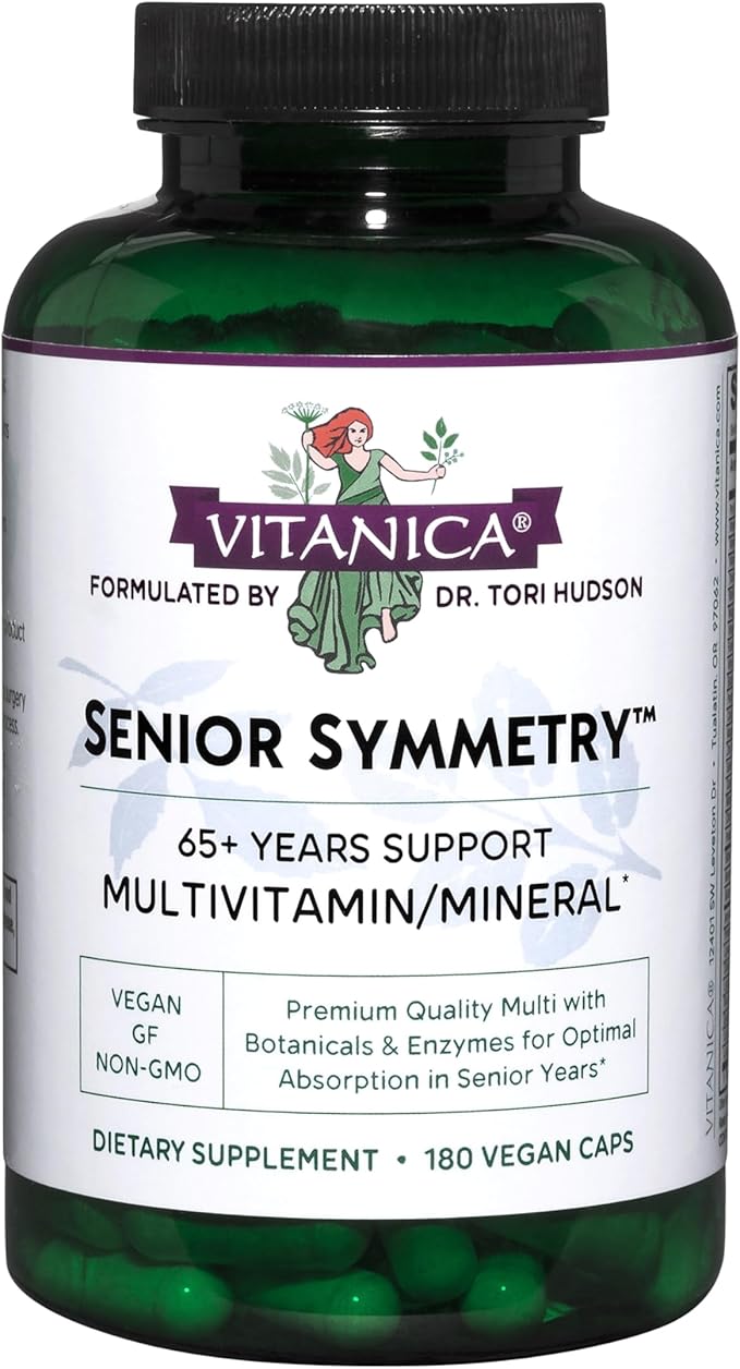 Vitanica Senior Symmetry 65 Years and Up Multivitamins and Minerals Vegan 180 Capsules