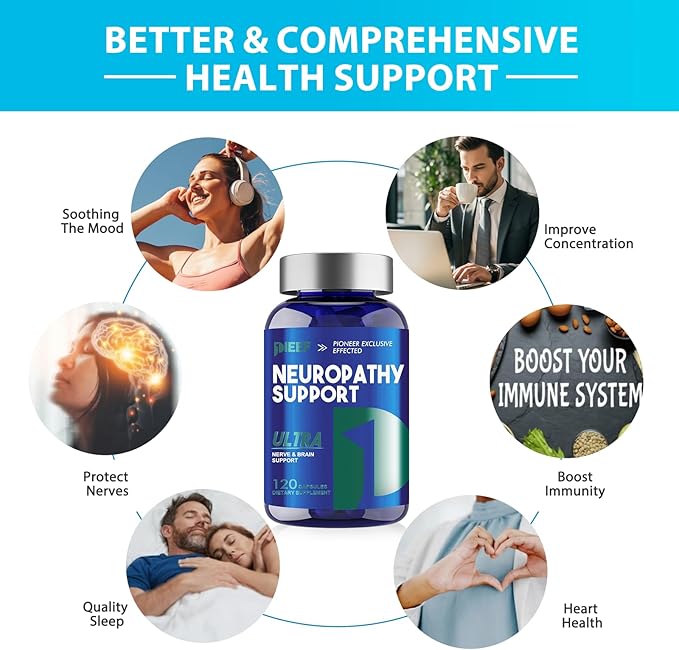 Nerve Savior Neuropathy Supplement 360 Capsules with 600mg Alpha Lipoic Acid &amp Benfotiamine Specially Formulated for Nerve Health in Hands Fingers Feet and Toes 3Pack