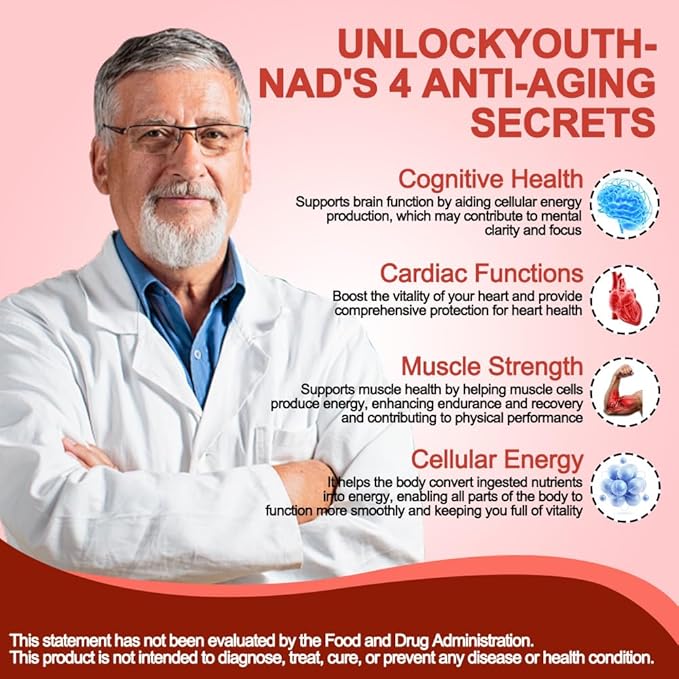 NAD Supplement 1200mg Synergistic Blend with Nicotinamide Riboside PQQ &amp Resveratrol - Premium Anti-Aging Supplement for Cellular Energy Mental Clarity and Longevity (30 Packets)1