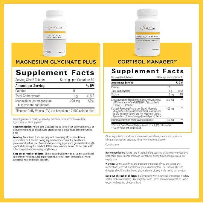 Integrative Therapeutics Cortisol Manager &amp Magnesium Glycinate Plus