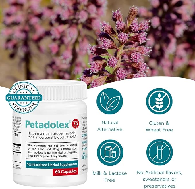 Linpharma 75 mg Patented PA-Free Butterbur Root Extract for Brain Health – 3 Btl.