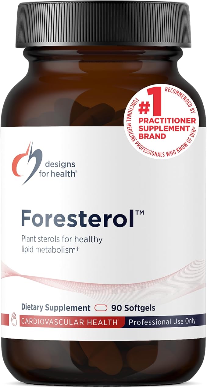 Designs for Health Plant Sterols and Stanols - Foresterol Stanol Sterol Supplement with Beta-Sitosterol from Coniferous Pine - Designed to Help Maintain Healthy Cholesterol Levels (90 Softgels)