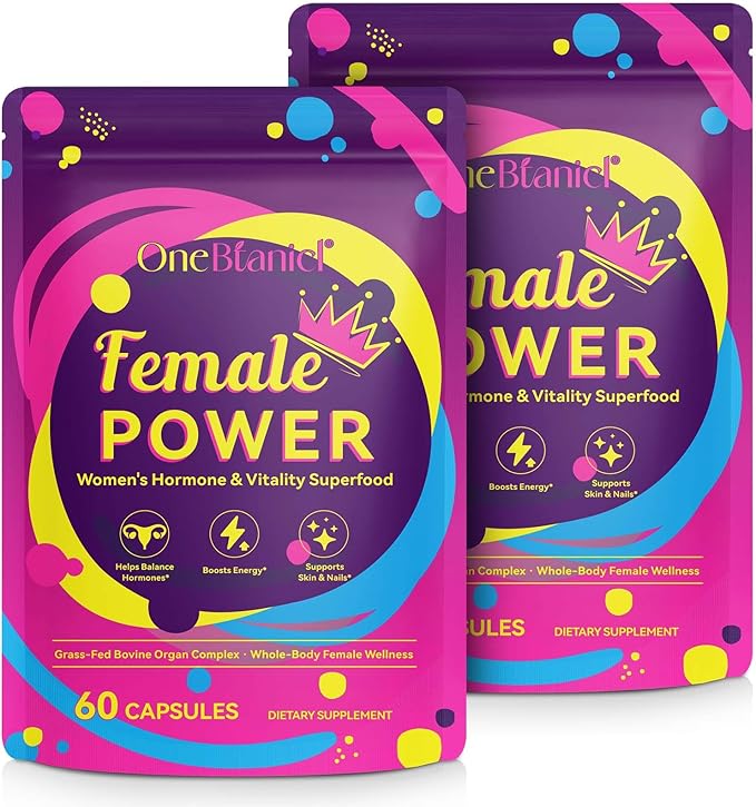 Beef Organ Supplement for Women Beef Liver Capsules Supplement Supports Women's Overall Energy and Health Balance Hormones Energy Menstrual Skin Care Hormone Balance for Women 2x60 Capsules