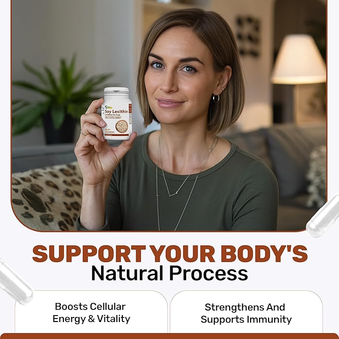 Soy Lecithin Softgels 500mg Lecithin with 4mg Beta-Carotene and 50IU Vitamin E Supplement 4 Packs of 60 Antioxidant &amp Liver Function Support Capsules Serving Size: 1 Softgel 120 Days Supply