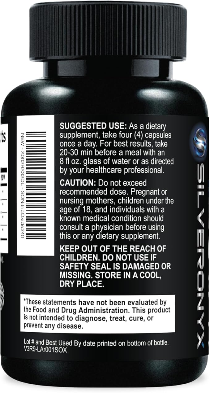 Extra Strength Nitric Oxide Booster - 3X Strength L-Arginine AKG &amp Citrulline Malate - Men &amp Women Premium Pre Workout Nitric Booster - Natural Energy &amp Muscle Support Bottled in USA - 24