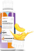 GLDN Magnesium Liquid Syrup - Nighttime Magnesium Glycinate with Rejen Fulvic Acid for Improved Absorption Key Electrolytes and L-Theanine for Sleep and Cortisol Support - Peach Iced Tea (16 fl.oz)
