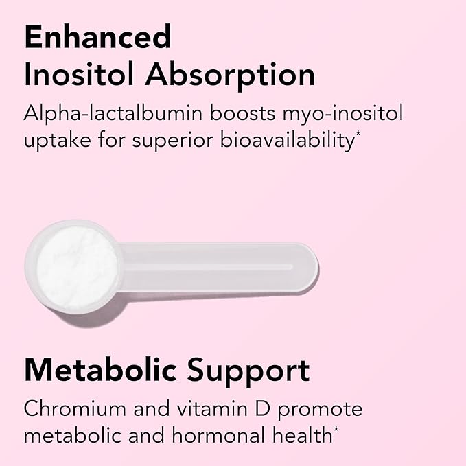 Theralogix Ovasitol Plus Canister Metabolic Health Supplement - Myo-Inositol &amp D-Chiro Inositol+Chromium Picolinate+Alpha-lactalbumin &amp Vitamin D